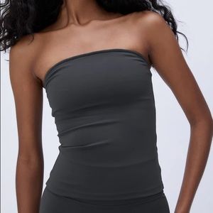 Adanola Dark Gray Tube Top